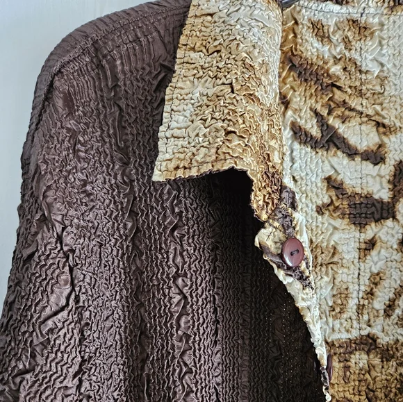 NEW C Scarf Co Cardigan with Animal Print Lining... Reversible and Strechy XL - Picture 3 of 14